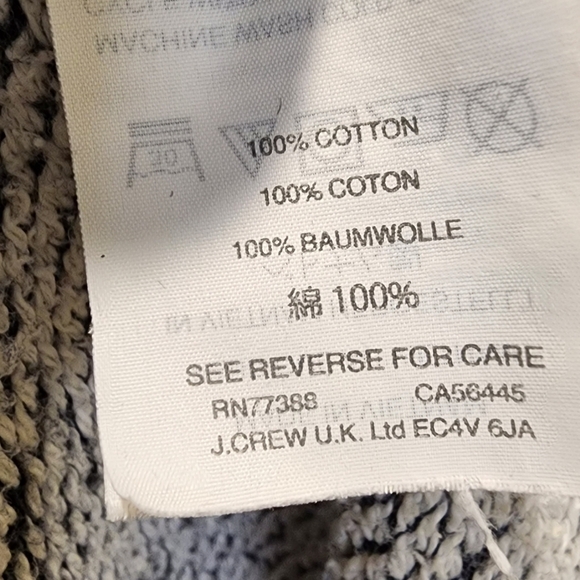J. Crew Gray funel neck 100% Co gray pullover sweater size S/M - Picture 8 of 11
